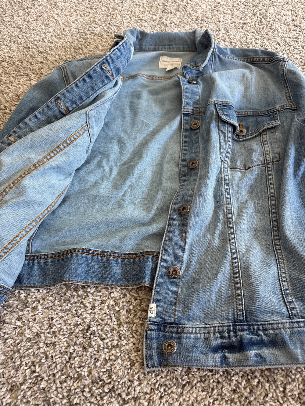 Melrose and Market Light Blue Denim Jean Jacket - Button-Front Style- Size 1X - Picture 5 of 10